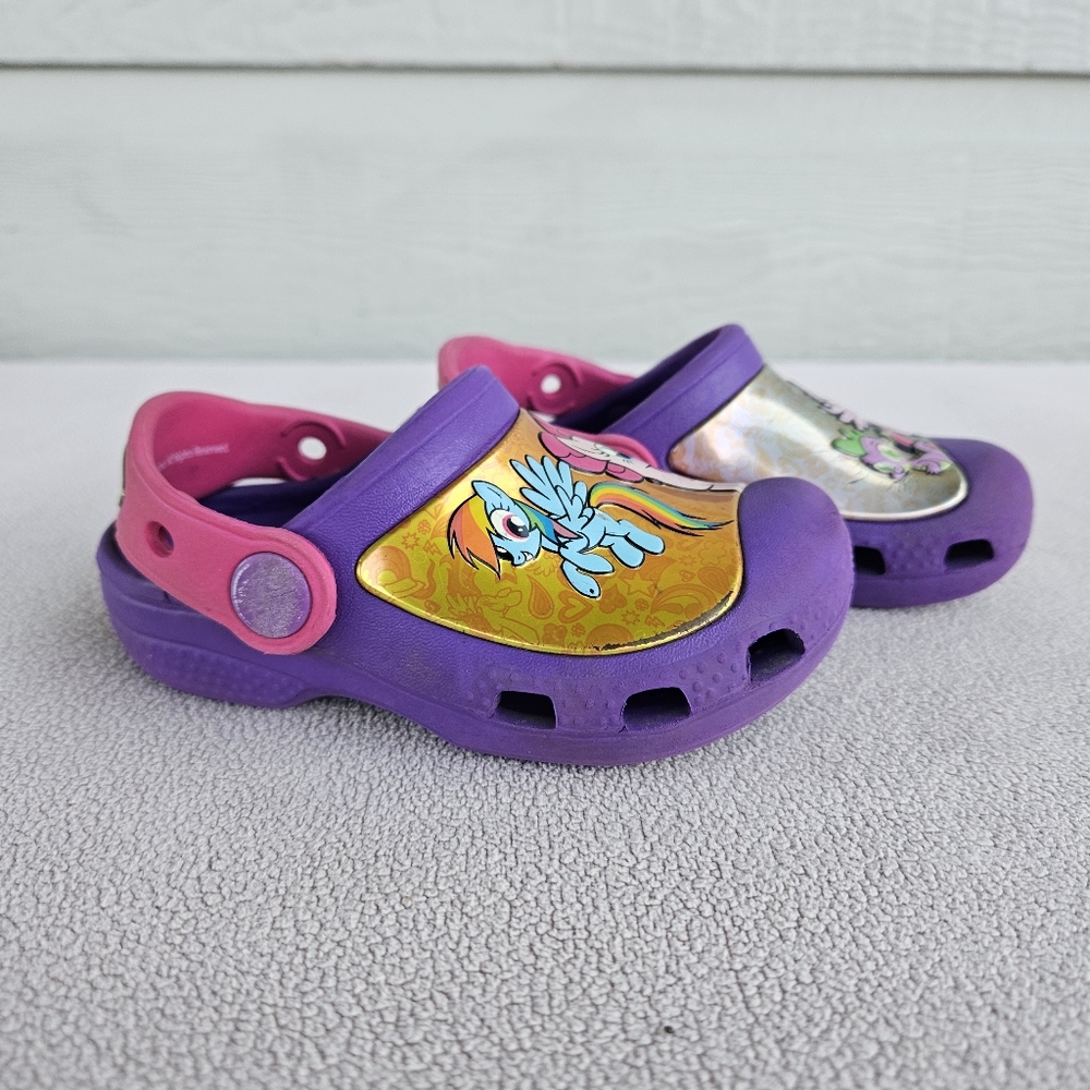Crocs Clog Toddler SZ 6 Slip-On Purple My Little Pony Water Shoes Girl